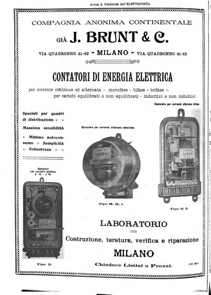 L'elettricista rivista mensile di elettrotecnica