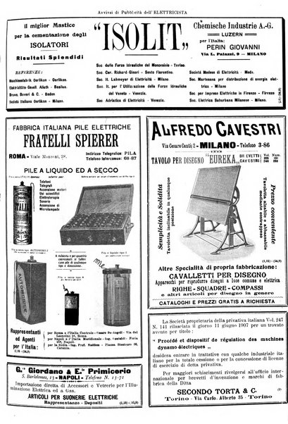 L'elettricista rivista mensile di elettrotecnica