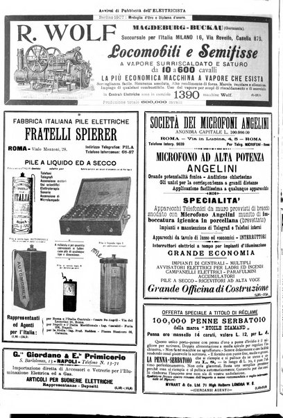 L'elettricista rivista mensile di elettrotecnica