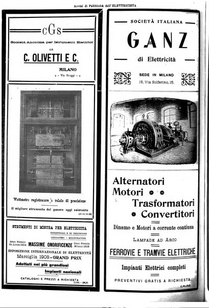 L'elettricista rivista mensile di elettrotecnica