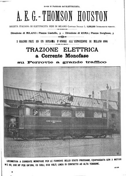 L'elettricista rivista mensile di elettrotecnica