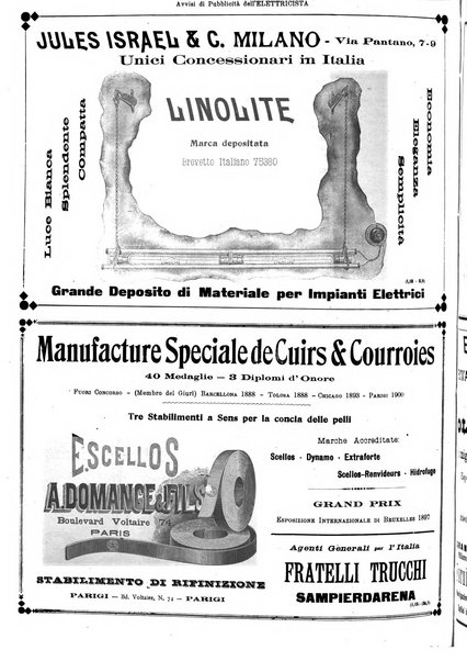 L'elettricista rivista mensile di elettrotecnica