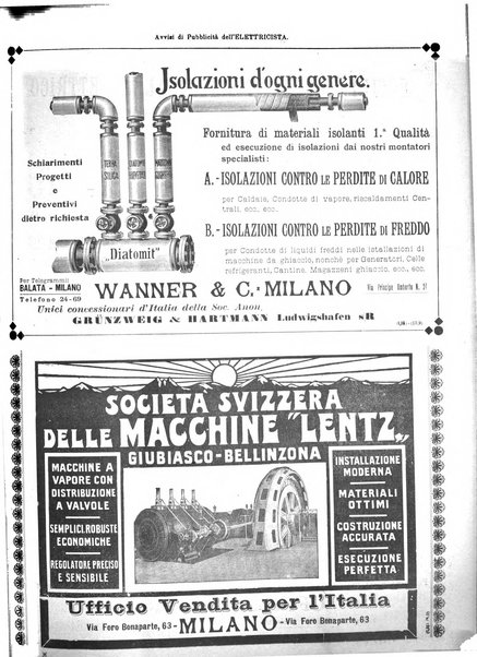 L'elettricista rivista mensile di elettrotecnica