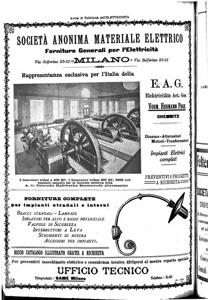 L'elettricista rivista mensile di elettrotecnica