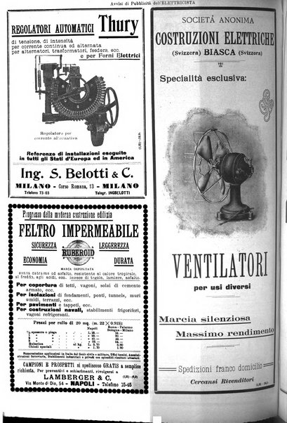 L'elettricista rivista mensile di elettrotecnica