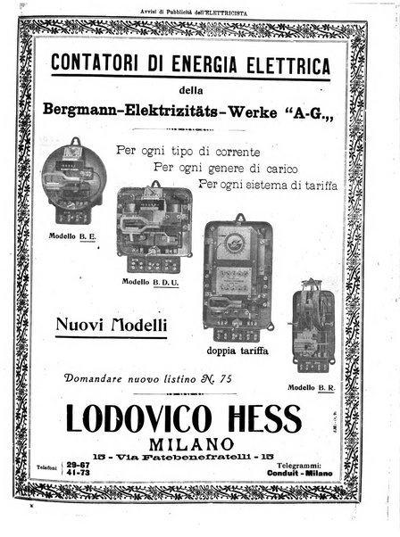 L'elettricista rivista mensile di elettrotecnica