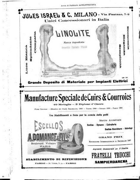 L'elettricista rivista mensile di elettrotecnica