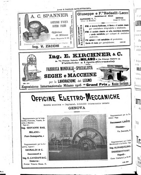 L'elettricista rivista mensile di elettrotecnica