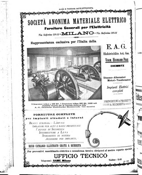 L'elettricista rivista mensile di elettrotecnica