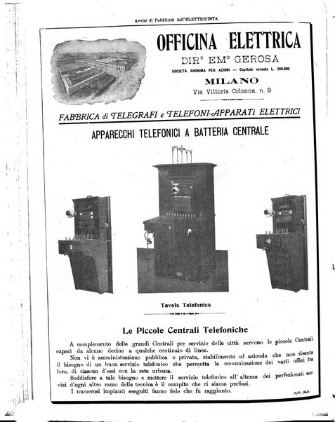 L'elettricista rivista mensile di elettrotecnica