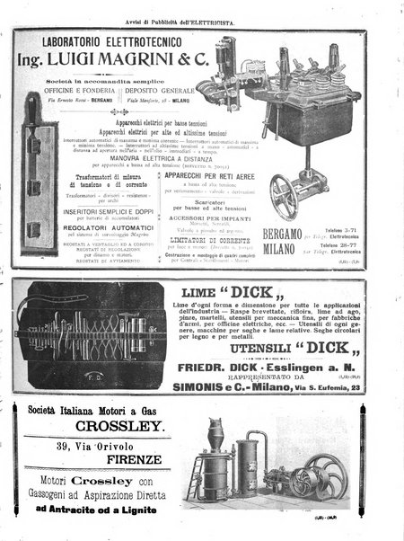 L'elettricista rivista mensile di elettrotecnica