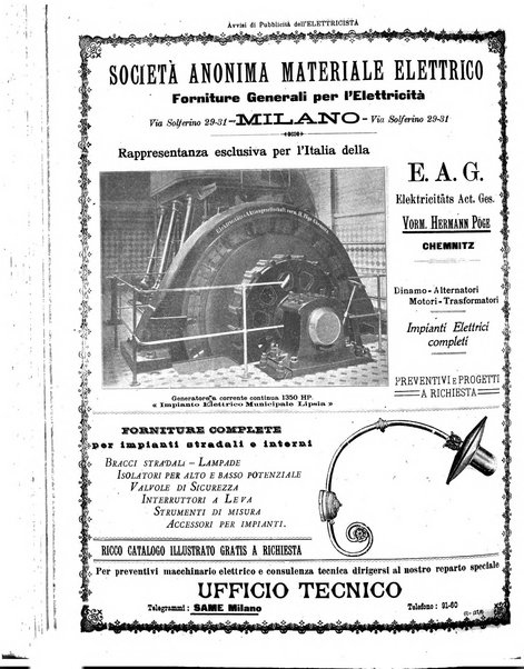 L'elettricista rivista mensile di elettrotecnica