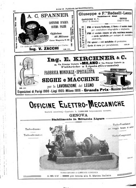 L'elettricista rivista mensile di elettrotecnica