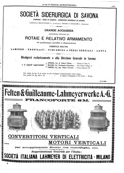 L'elettricista rivista mensile di elettrotecnica