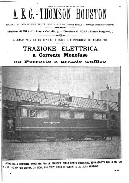 L'elettricista rivista mensile di elettrotecnica