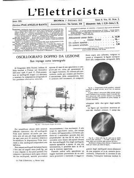 L'elettricista rivista mensile di elettrotecnica