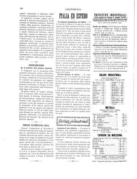 L'elettricista rivista mensile di elettrotecnica