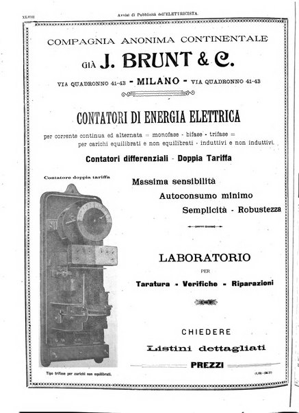 L'elettricista rivista mensile di elettrotecnica