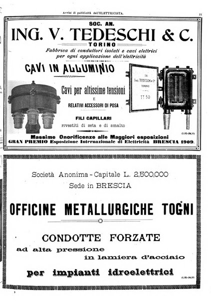 L'elettricista rivista mensile di elettrotecnica