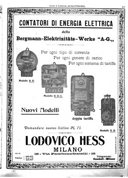 L'elettricista rivista mensile di elettrotecnica