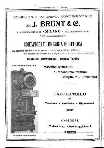 L'elettricista rivista mensile di elettrotecnica