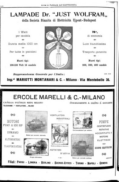 L'elettricista rivista mensile di elettrotecnica