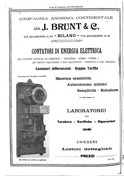 L'elettricista rivista mensile di elettrotecnica