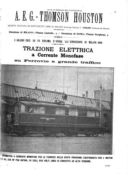 L'elettricista rivista mensile di elettrotecnica