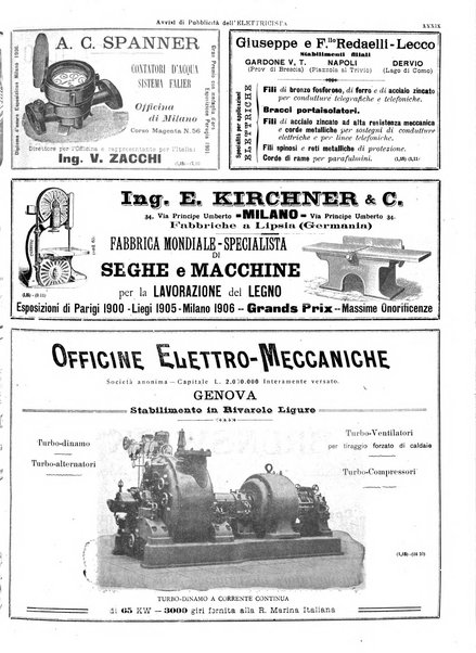 L'elettricista rivista mensile di elettrotecnica