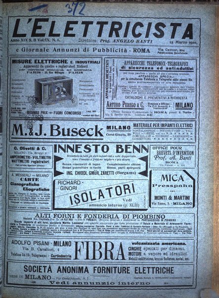 L'elettricista rivista mensile di elettrotecnica