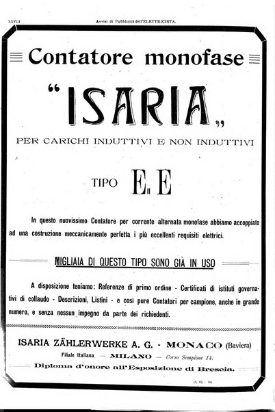 L'elettricista rivista mensile di elettrotecnica