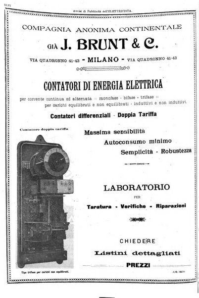 L'elettricista rivista mensile di elettrotecnica