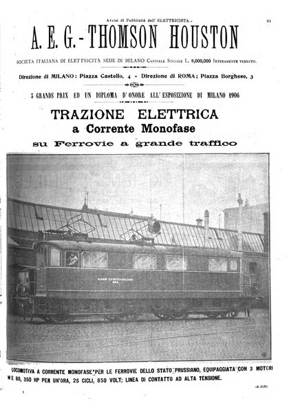 L'elettricista rivista mensile di elettrotecnica