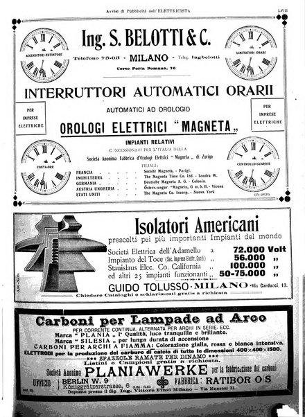 L'elettricista rivista mensile di elettrotecnica