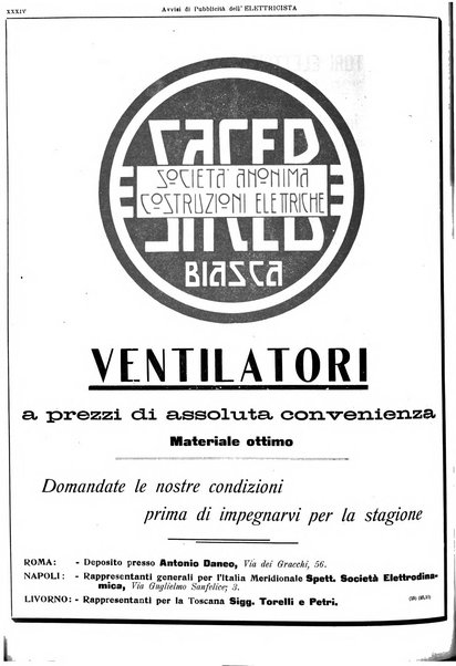 L'elettricista rivista mensile di elettrotecnica