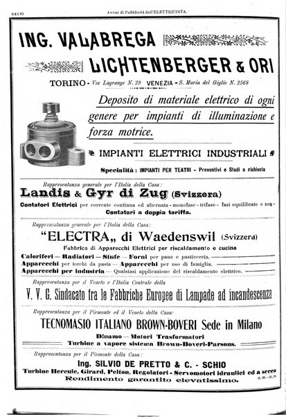 L'elettricista rivista mensile di elettrotecnica