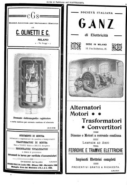 L'elettricista rivista mensile di elettrotecnica