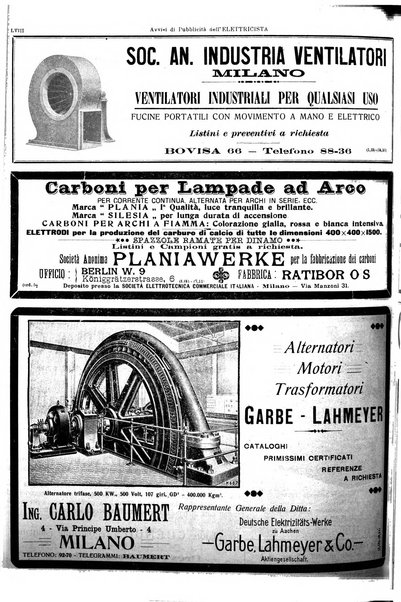 L'elettricista rivista mensile di elettrotecnica