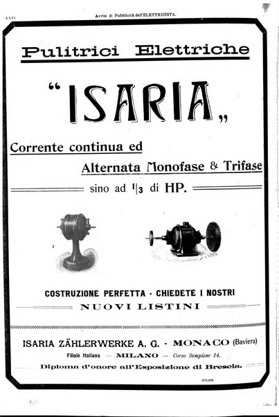 L'elettricista rivista mensile di elettrotecnica