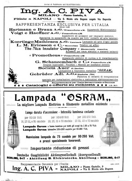 L'elettricista rivista mensile di elettrotecnica