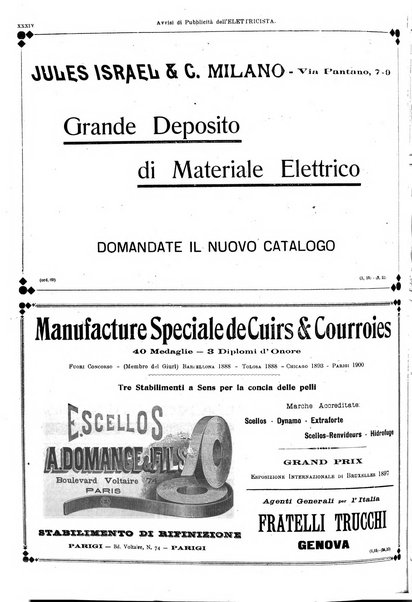 L'elettricista rivista mensile di elettrotecnica