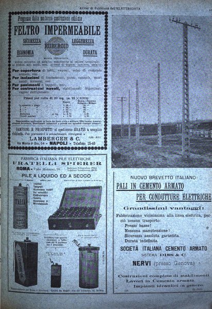 L'elettricista rivista mensile di elettrotecnica