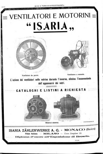 L'elettricista rivista mensile di elettrotecnica