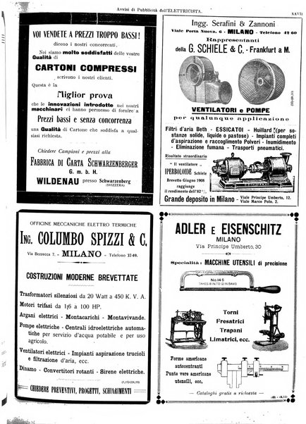 L'elettricista rivista mensile di elettrotecnica