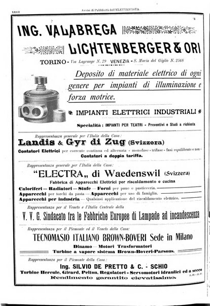 L'elettricista rivista mensile di elettrotecnica