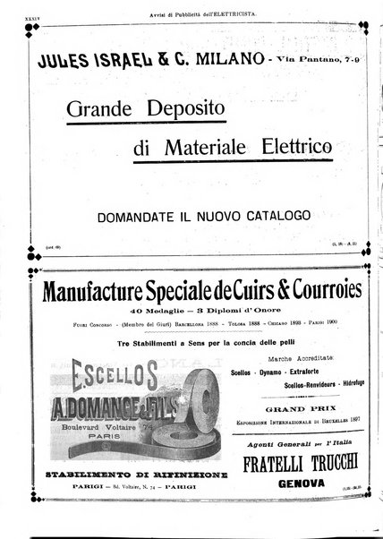 L'elettricista rivista mensile di elettrotecnica