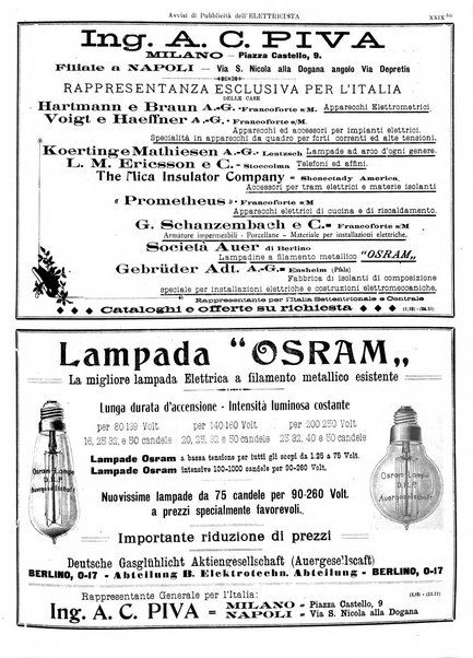 L'elettricista rivista mensile di elettrotecnica