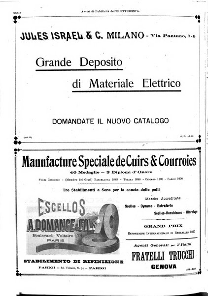 L'elettricista rivista mensile di elettrotecnica