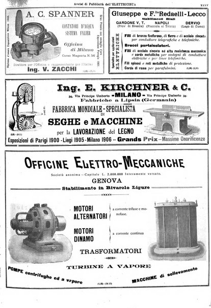 L'elettricista rivista mensile di elettrotecnica