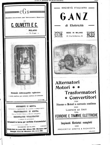 L'elettricista rivista mensile di elettrotecnica